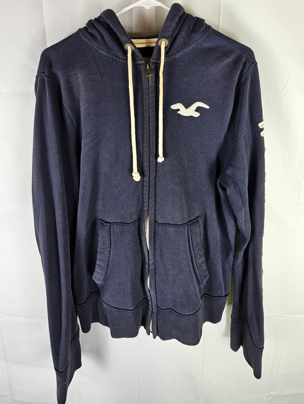 Vintage Hollister Zip-Up Hoodie Sweatshirt Mens M Preppy Casual Gorpcore Fall